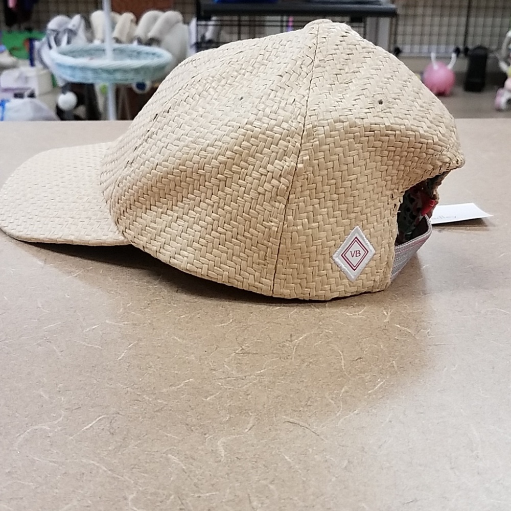 Vera Bradley straw baseball cap hat NWT